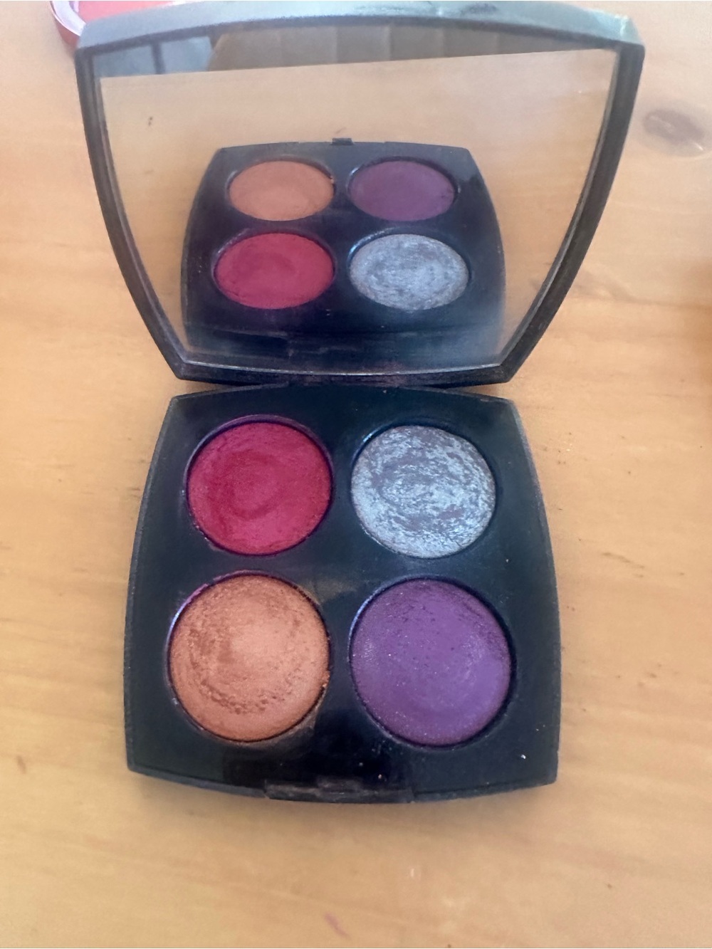 CHANEL Quad Eyeshadow Palette — Red, Copper, Purple & Silver